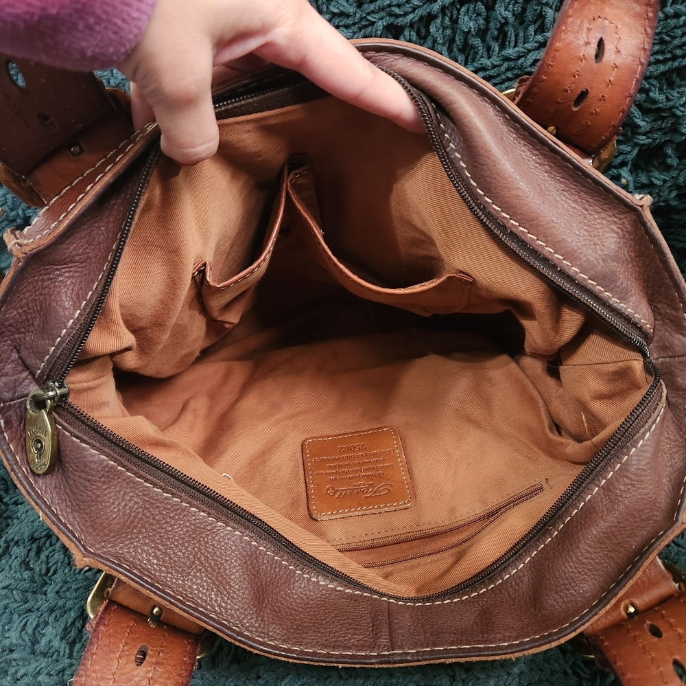 Vintage Fossil Patchwork Shoulder Bag - Picture 8 of 16
